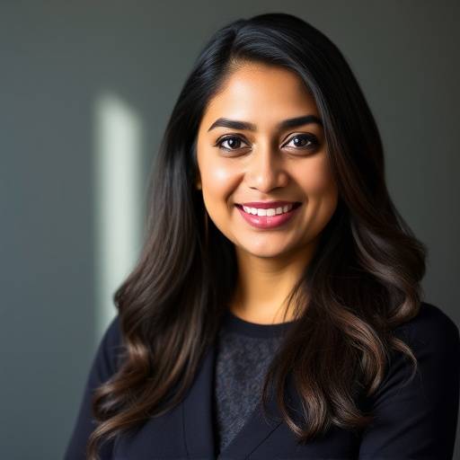 Professional portrait of Ms. Anya Sharma, Lead Instructor for Digital Marketing courses at Apex Academy